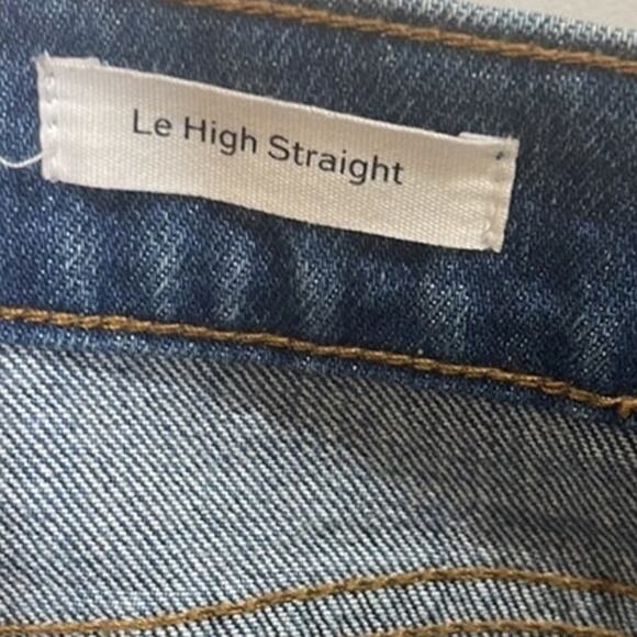 New Frame Le High Straight Rattler Python Pocket Jeans Women's Size 23 Raw Hem - Picture 9 of 13